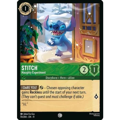 Stitch - Naughty Experiment (70/204) - Winterspell Cold Foil