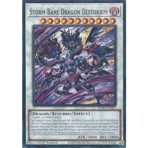 Storm-Bane Dragon Destorbim - BPRO-EN089 Common / Short Print 1st Edition
