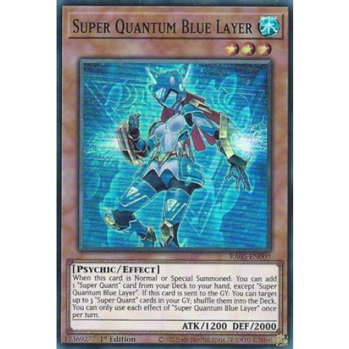 Super Quantum Blue Layer - RA05-EN009 Super Rare 1st Edition