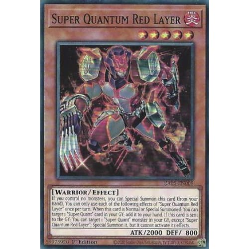 Super Quantum Red Layer - RA05-EN008 Super Rare 1st Edition