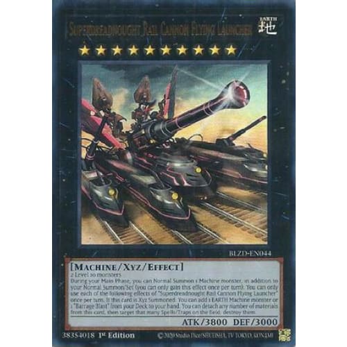 Superdreadnought Rail Cannon Flying Launcher - BLZD-EN044 Ultra Rare 1st Edition
