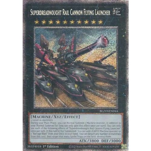 Superdreadnought Rail Cannon Flying Launcher (Starlight Rare) - BLZD-EN044 Starlight Rare 1st Edition