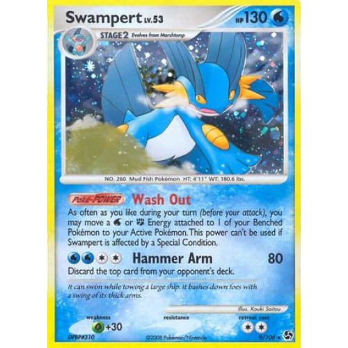 Swampert (9) Holo Rare Reverse Holofoil