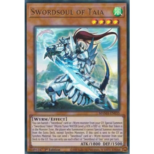 Swordsoul of Taia - MAMA-EN035 Ultra Rare 1st Edition
