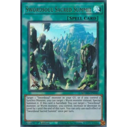 Swordsoul Sacred Summit - MAMA-EN042 Ultra Rare 1st Edition