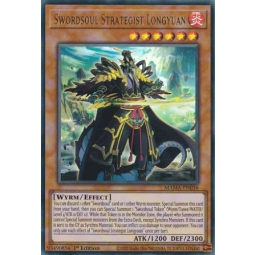 Swordsoul Strategist Longyuan - MAMA-EN036 Ultra Rare 1st Edition
