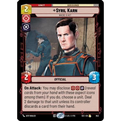 Syril Karn - Where Is He? (Foil) (643)  Foil