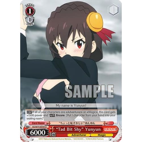 "Tad Bit Shy" Yunyun (KONOSUBA -GOD’S BLESSING ON THIS WONDERFUL WORLD! RE:EDIT) U