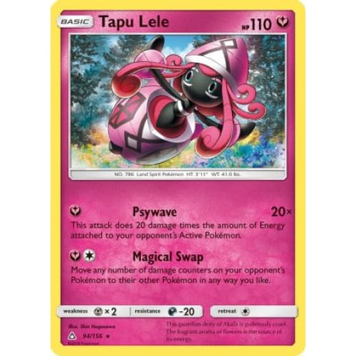 Tapu Lele (94) Rare Classic Reverse Holofoil