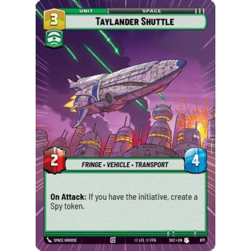 Taylander Shuttle (Hyperspace Foil) (871)  Foil