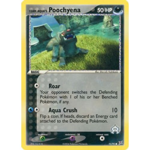 Team Aqua's Poochyena - 55/95 (55) Common Reverse Holofoil