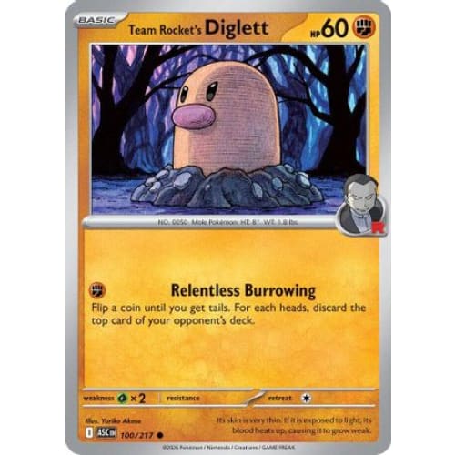 Team Rocket's Diglett (100) Common