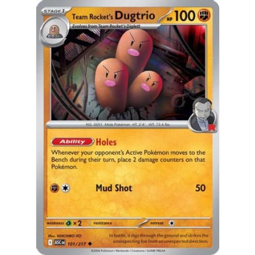 Team Rocket's Dugtrio - 101/217 (101) Uncommon