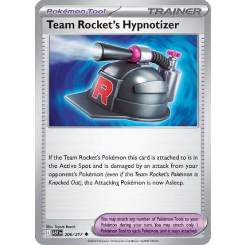 Team Rocket's Hypnotizer (206) Uncommon Reverse Holofoil
