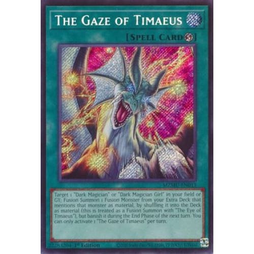 The Gaze of Timaeus - MZMU-EN013 Secret Rare 1st Edition