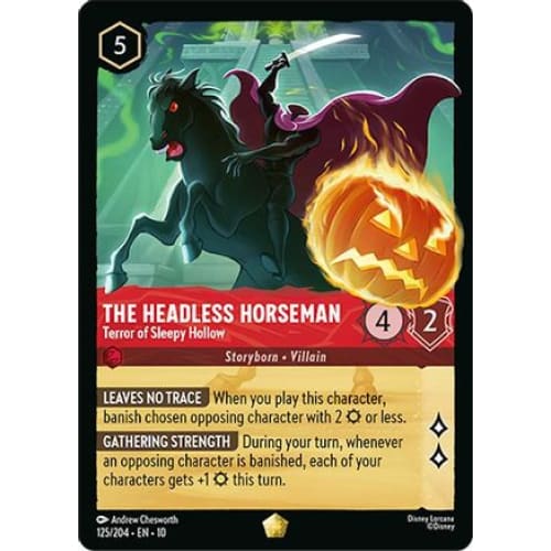 The Headless Horseman - Terror of Sleepy Hollow (125/204) - Whispers in the Well Cold Foil
