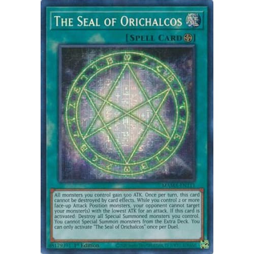The Seal of Orichalcos (Ultra Pharaoh's Rare) - MAMA-EN111 Ultra Pharaoh’s Rare 1st Edition