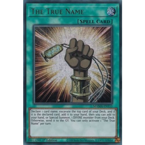 The True Name (Ultra Pharaoh's Rare) - MAMA-EN113 Ultra Pharaoh’s Rare 1st Edition