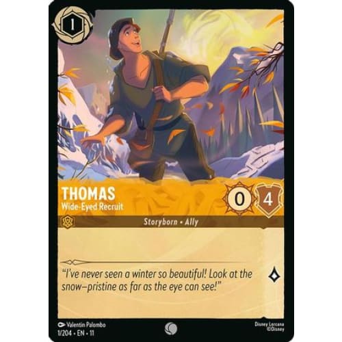 Thomas - Wide-Eyed Recruit (1/204) - Winterspell Cold Foil