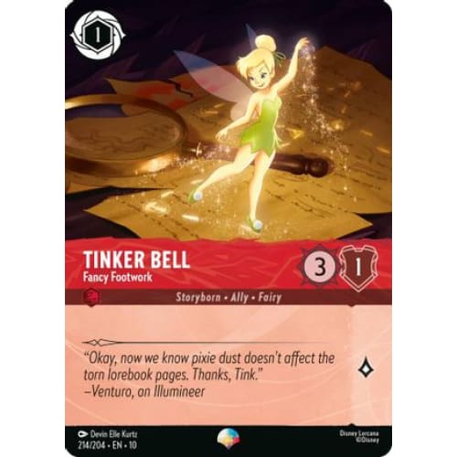 Tinker Bell - Fancy Footwork (Epic) (214/204) - Whispers in the Well Holofoil