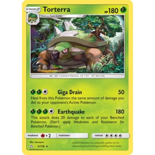 Torterra (9) Holo Rare Reverse Holofoil
