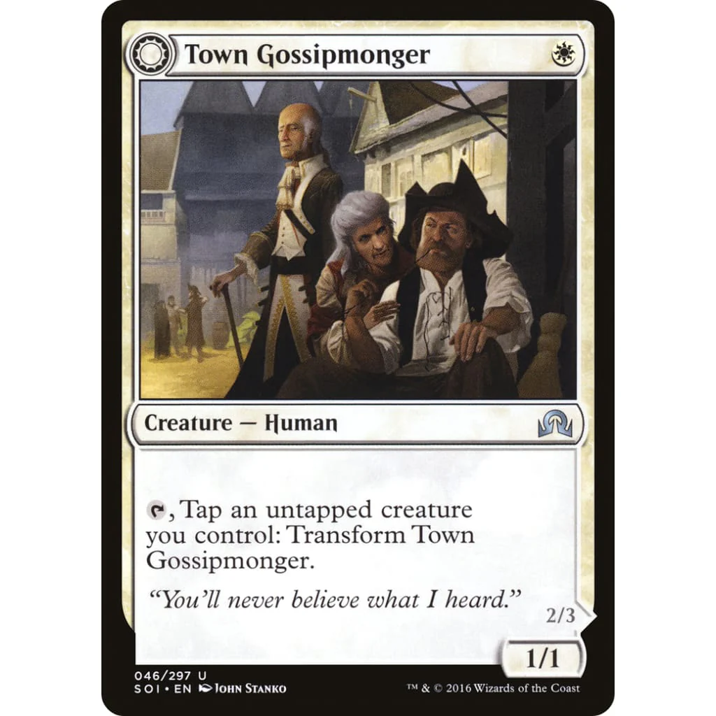 Town Gossipmonger (SOI-046): (Double Faced Transform) Foil