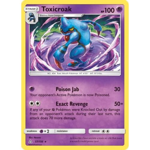 Toxicroak () Rare Classic Reverse Holofoil