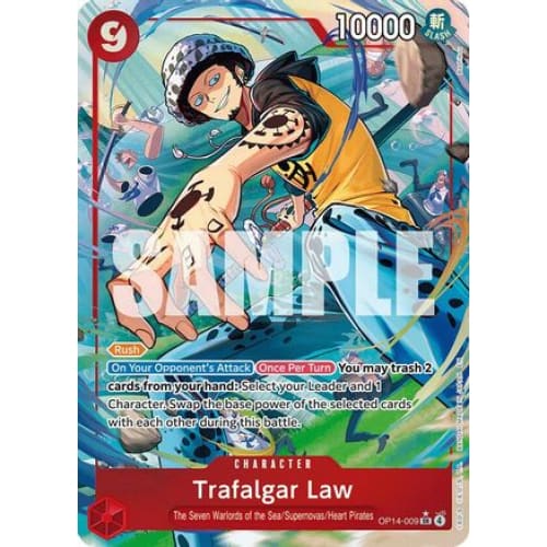 Trafalgar Law - OP14-009 (Alternate Art) OP14-009 SR The Azure Sea's Seven  Foil