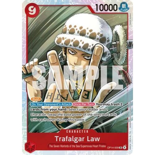 Trafalgar Law - OP14-009 OP14-009 SR The Azure Sea's Seven  Foil