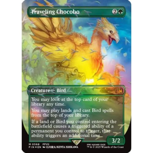 Traveling Chocobo (Borderless) (Chocobo Track Foil) (FIN-568) Foil