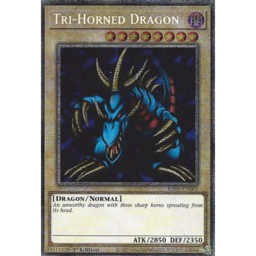 Tri-Horned Dragon - RA05-EN001 Super Rare 1st Edition