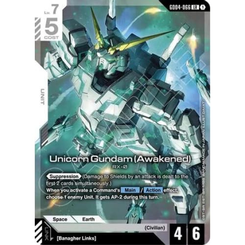 Unicorn Gundam (Awakened) (GD04-066) - Phantom Aria Holofoil