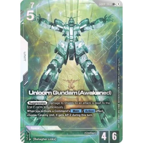 Unicorn Gundam (Awakened) (LR+) (GD04-066) -  Holofoil - Image 2