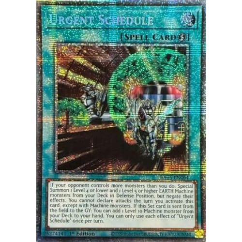 Urgent Schedule (Starlight Rare) - RA05-EN064 Starlight Rare 1st Edition