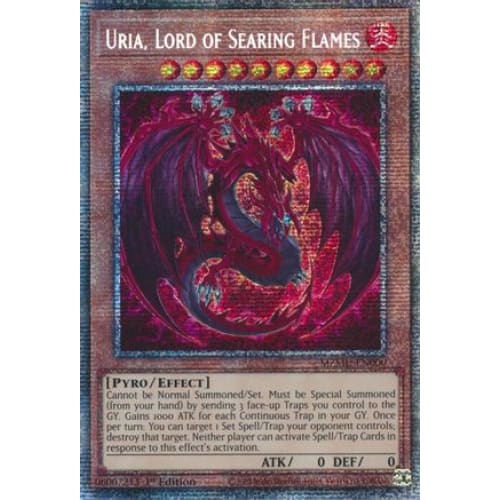 Uria, Lord of Searing Flames (Starlight Rare) - MZMU-EN000 Starlight Rare 1st Edition