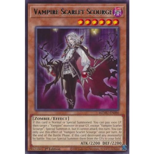 Vampire Scarlet Scourge - MZMU-EN086 Rare 1st Edition