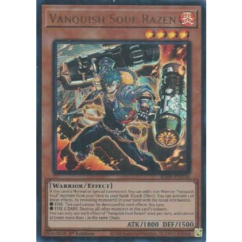 Vanquish Soul Razen (Ultra Rare) - RA05-EN134 Ultra Rare 1st Edition
