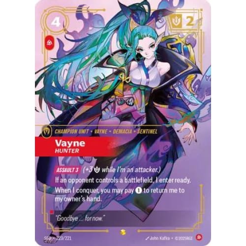 Vayne - Hunter (Overnumbered) (223/221) - Spiritforged Foil