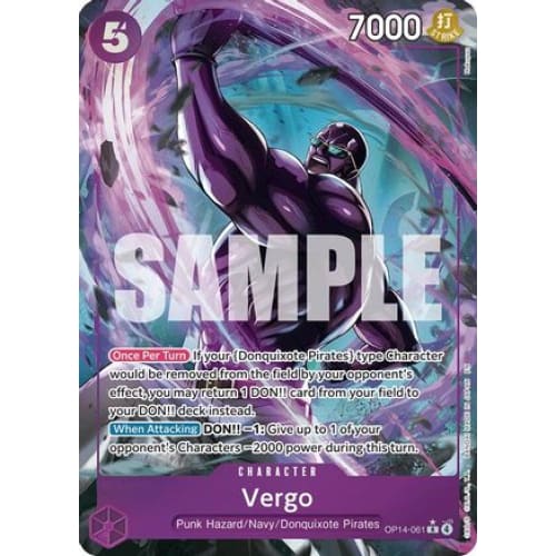 Vergo (Alternate Art) OP14-061 R The Azure Sea's Seven  Foil