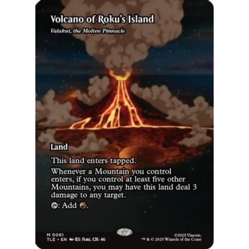 Volcano of Roku's Island - Valakut, the Molten Pinnacle (Borderless) (TLE-061) Foil