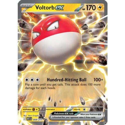 Voltorb ex (58) Double Rare Holofoil