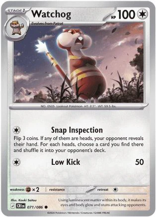 Watchog - 071/086 (71) Common Reverse Holofoil