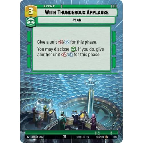 With Thunderous Applause (Hyperspace Foil) (885)  Foil