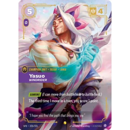 Yasuo - Windrider (Overnumbered) (235/221) - Spiritforged Foil