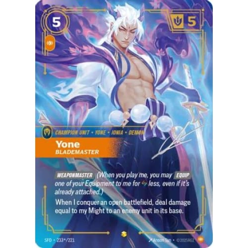 Yone - Blademaster (Signature) (233*/221) - Spiritforged Foil