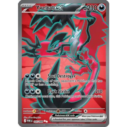Yveltal ex - 105/088 (105) Ultra Rare Holofoil