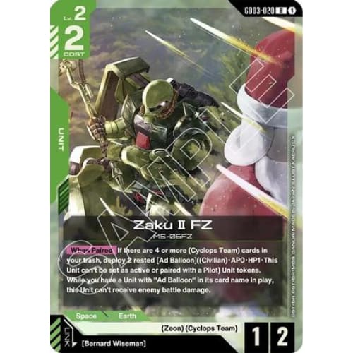 Zaku II FZ (GD03-020) - Steel Requiem Holofoil