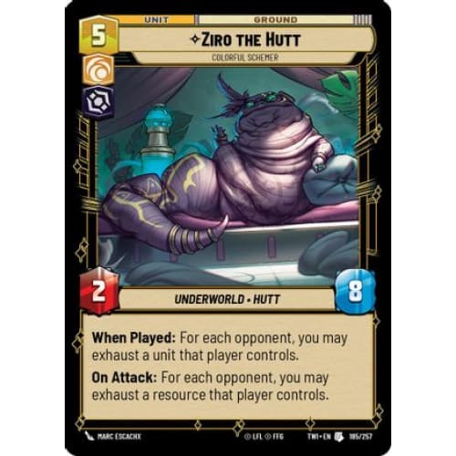 Ziro the Hutt - Colorful Schemer (185/257)  Foil