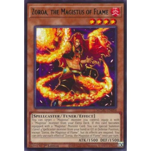 Zoroa, the Magistus of Flame - MZMU-EN094 Rare 1st Edition