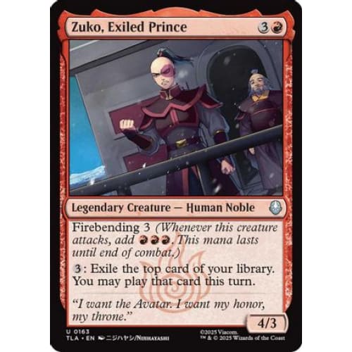 Zuko, Exiled Prince (TLA-163)